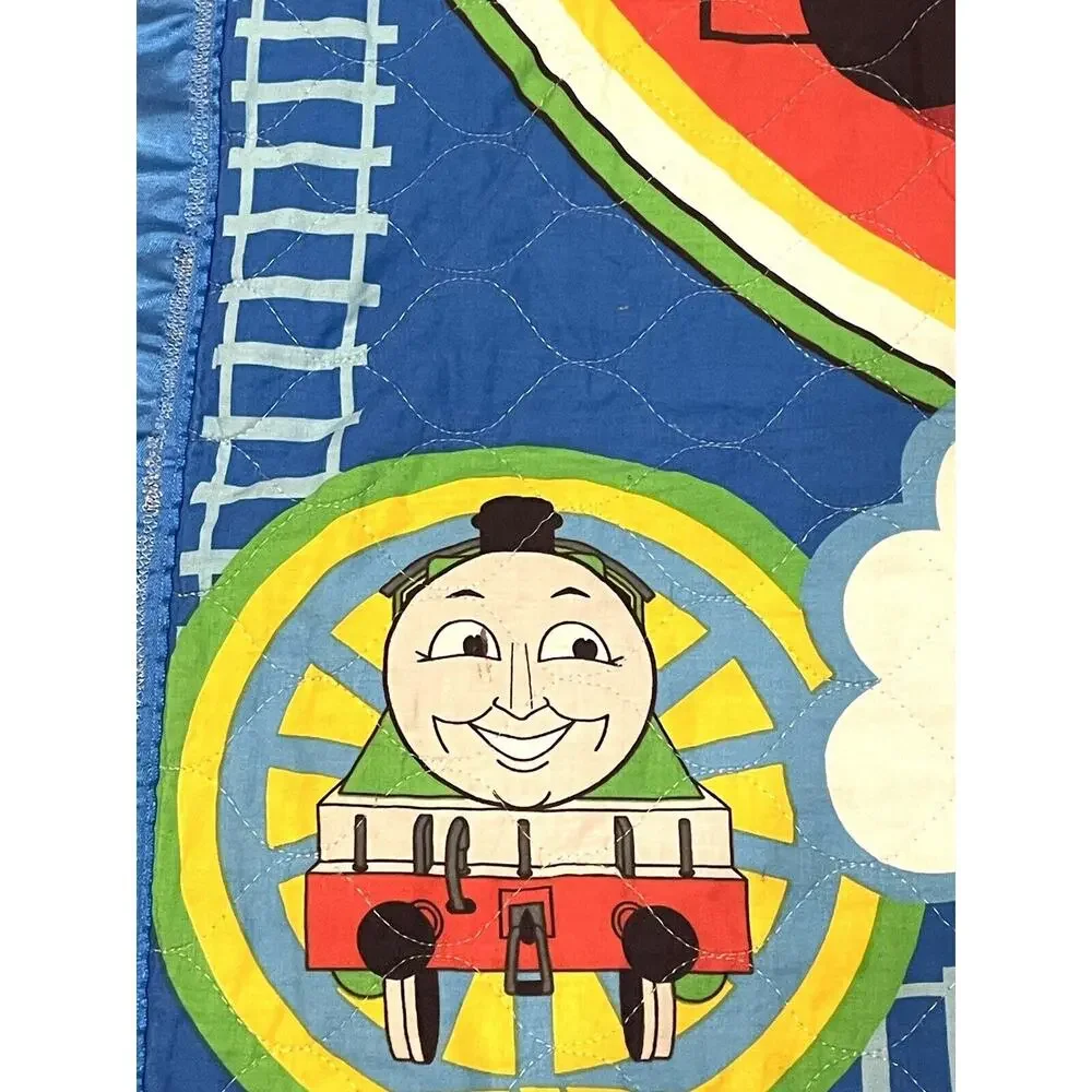 Vintage Thomas the Train Baby Blanket Quilt Comforter Lightweight 42.5” x 34